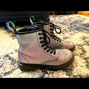 Girls size1 Glitter Dr. Martens
